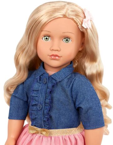 Our Generation Κούκλα Emily With Frilly Denim Shirt & Pink Skirt (BD31475Z) (2)