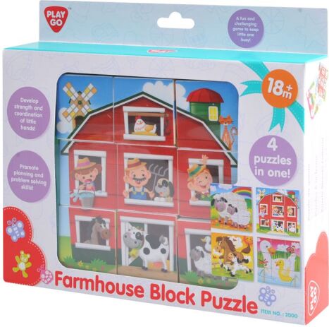 Playgo Παζλ Κύβοι Φάρμα 9Τμχ (2000) (1)