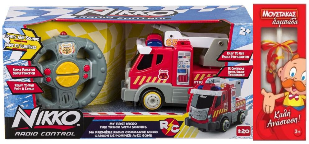 Λαμπάδα Nikko Τηλεκατευθυνόμενο My First Fire Truck With Sounds 1:20 (10232) (0)