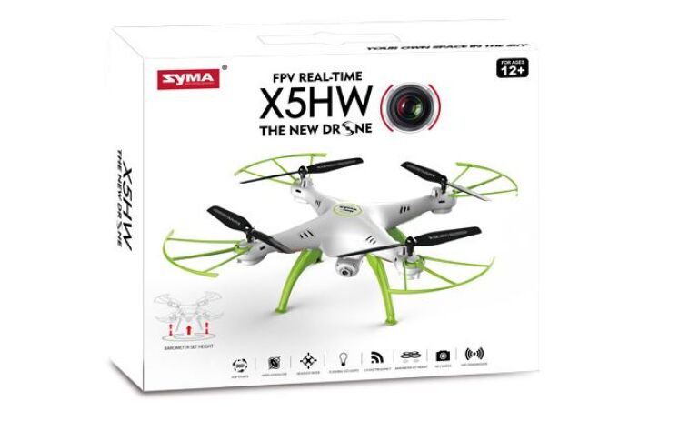 Syma Τηλ/νο Drone Quadcopter w/Camera Real Time-2 Σχέδια (X5HW) (2)