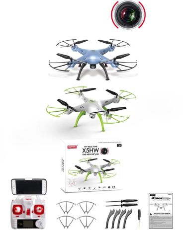 Syma Τηλ/νο Drone Quadcopter w/Camera Real Time-2 Σχέδια (X5HW) (3)