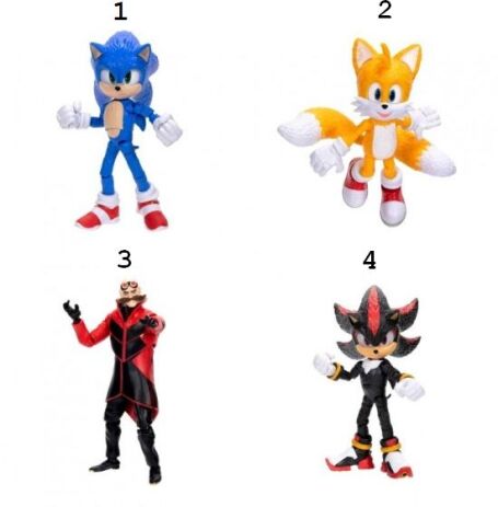 Jakks Pacific Sonic 3 Movie Φιγούρα 5''W.1-4 Σχέδια (423964-GEN) (1)