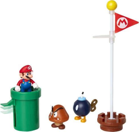 JP Nintendo Φιγούρα 2.5" Super Mario Acorn Plains Diorama Set (85987) (2)
