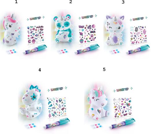 Canal Mini Deco DIY Light Up Μονόκερος-5 Σχέδια (OFG267) (1)