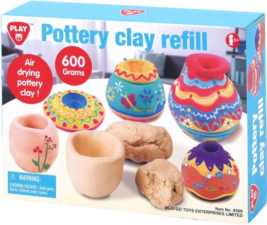 Playgo Πηλός Pottery Clay Refill 600gr (8509) (1)