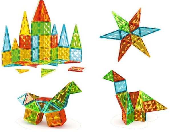 Geomag Magnetic Tiles Gems 44pcs. (PF.224.102.00) (1)