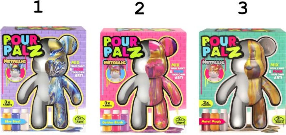 TMI Pour Palz-Αρκουδάκι Metallic W3 40ml-3 Σχέδια (G25016) (1)