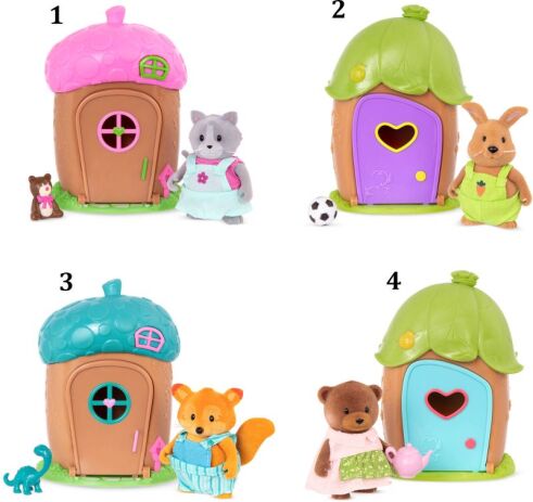 Li'l Woodzeez Σετ Mini Acorn House Surprise-4 Σχέδια (WZ7023Z) (1)
