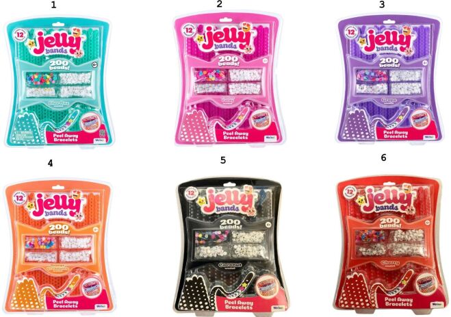 WT Jelly Bands Scented Σετ Χάντρες Κοσμημάτων-6 Σχέδια (WCBUND155-64/65/66) (1)