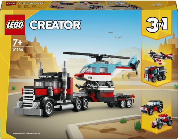 LEGO® Creator 3in1 Flatbed With Helicopter (31146) (0)