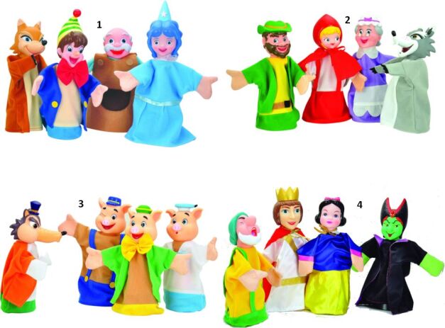 YW Κούκλες Κουκλοθεάτρου 4Τμχ-4 Σχέδια (7290M/91M/92M/93M) (1)