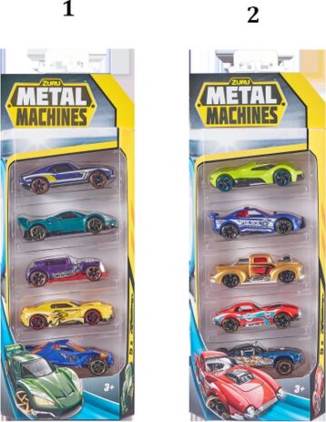 Zuru Metal Machines Cars Series 2 Multi Pack 5Τμχ-2 Σχέδια (6709) (1)