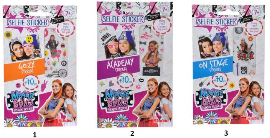 Simba Maggie & Bianca Selfie Sticker-3 Σχέδια (109270016) (1)