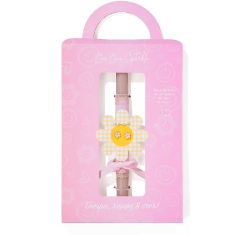 Λαμπάδα Σκουλαρίκια Μαργαρίτες Σε Χάρτινη Καρδιά (ML26022) (0)