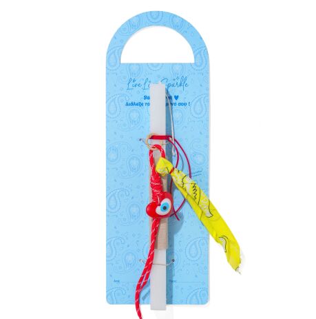 Λαμπάδα Bag Charms Μαντήλι Καρδιά Κόκκινη Μάτι 4cm (ML26106) (0)