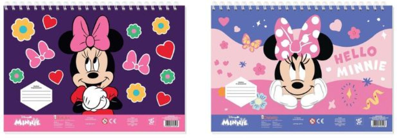 Minnie Μπλοκ Ζωγραφικής 23X33 40 Φύλλων Με Αυτοκόλλητα Στένσιλ-2 Σχέδια-1 Τμχ (000564986) (0)