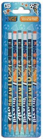 Must Μολύβι Με Γόμα Αγόρι 6Τμχ (000586546) (0)