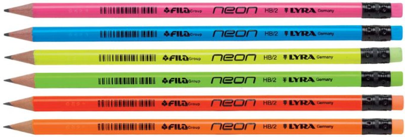 Lyra Μολύβι Neon Με Γόμα HB 6Τμχ (0013000) (1)