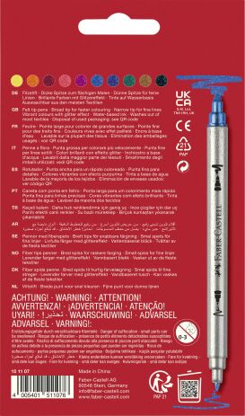 Faber Castell Μαρκαδόροι Διπλοί Glitter 10Τμχ (129151107) (1)