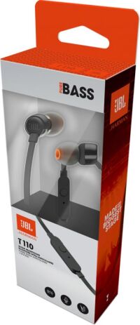 JBL T110 Ακουστικά In-Ear Universal Black (JBLT110BLK-20.02983) (1)