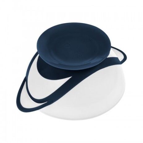 Akuku Μπολάκι Με Κουτάλι & Βεντούζα 9m+ White-Navy Blue (A0503) (2)
