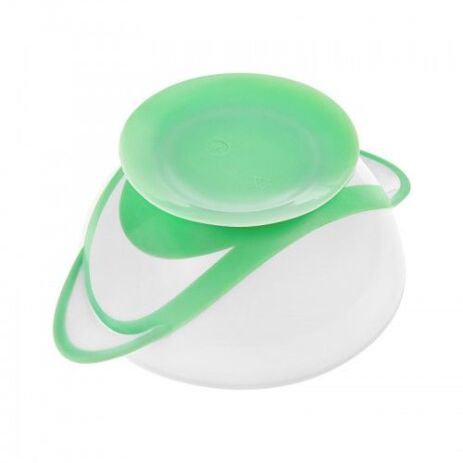 Akuku Μπολάκι Με Κουτάλι & Βεντούζα 9m+ Άσπρο-Πράσινο (A0504) (2)