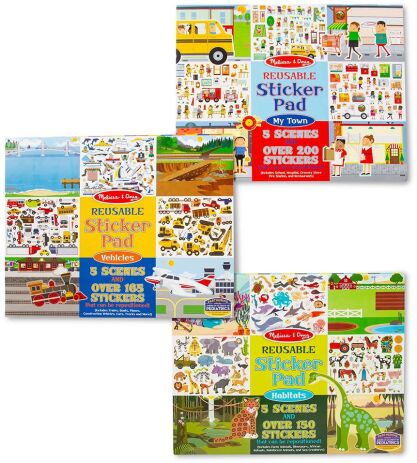 Melissa & Doug Επαναχρησιμοποιούμενα Αυτοκόλλητα-3 Σχέδια (6075360) (0)
