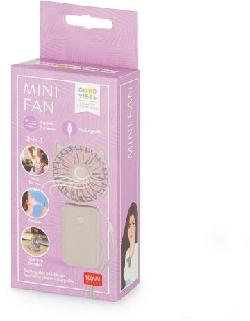 Legami Rechargeable Foldable Fan-Kitty (FAN0005) (1)