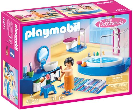 Playmobil Πολυτελές Λουτρό Με Μπανιέρα (70211) (1)