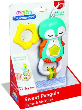 Baby Clementoni Ηλεκτρονική Κουδουνίστρα Πιγκουίνος (1000-17331) (1)