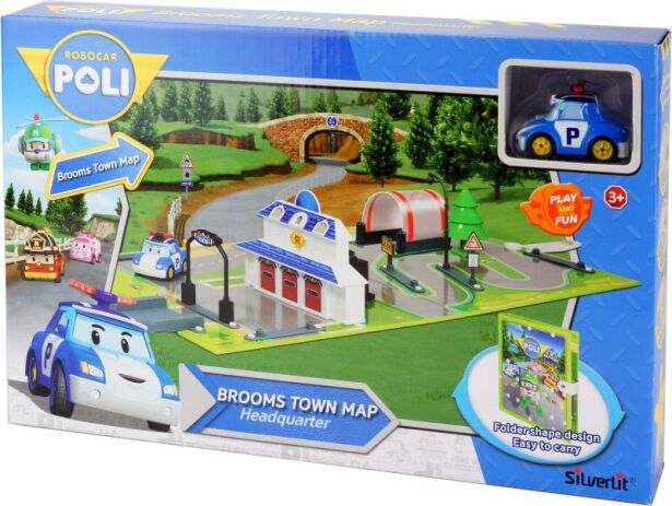 Robocar Poli Brooms Town Map-Αρχηγείο (1003-83280) (1)