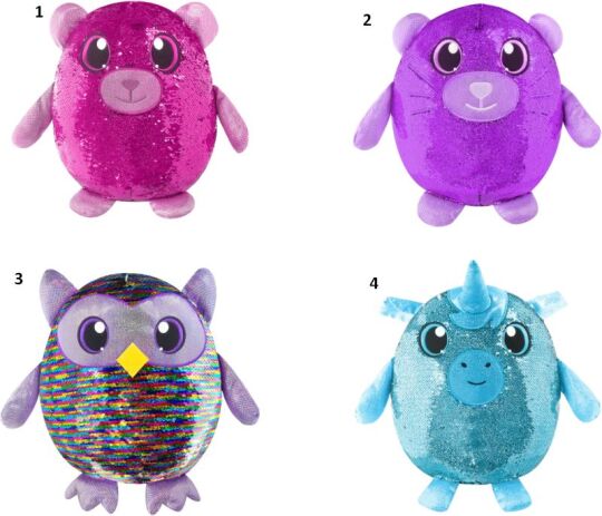 Λούτρινο Sequin Στραφταλίνια 35,5cm-4 Σχέδια (1863-05852) (1)