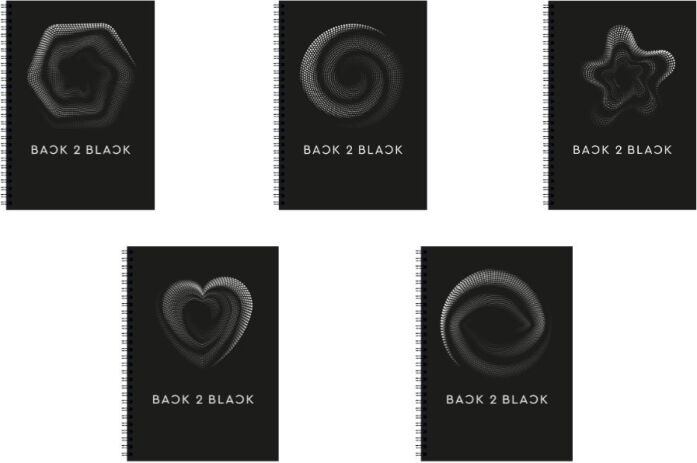 Τετράδιο Back 2 Black Σπιράλ 17X24 2 Θέσεων 60 Φύλλων-5 Σχέδια-1Τμχ (32085) (0)