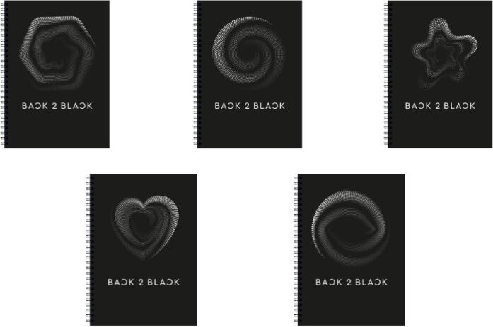 Τετράδιο Back 2 Black Σπιράλ A4 2 Θέσεων 60 Φύλλων-5 Σχέδια-1Τμχ (32090) (0)