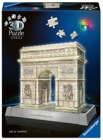 Ravensburger Παζλ 3D Η Αψίδα Του Θριάμβου Νυχτερινή Έκδοση-216τμχ (12008029) (0)