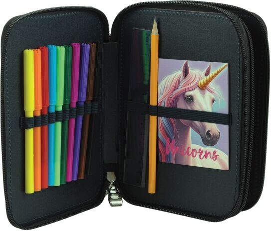 BMU Pastel Unicorn 26 Κασετίνα Διπλή (357-41100) (1)