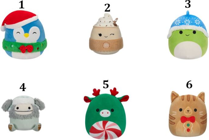 Squishmallows Xmas W2A 13cm-6 Σχέδια (JWSQ0582) (1)