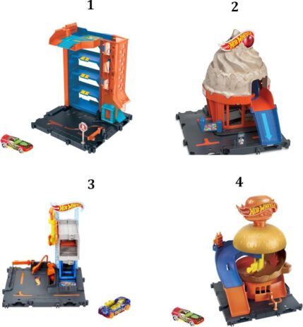 Λαμπάδα Hot Wheels Πίστες City-4 Σχέδια (HDR24) (1)