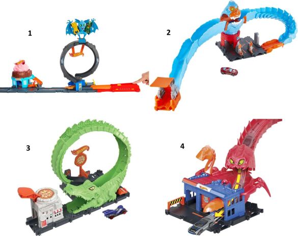 Λαμπάδα Hot Wheels Πίστες City Με Θηρία-4 Σχέδια (HDR29) (1)