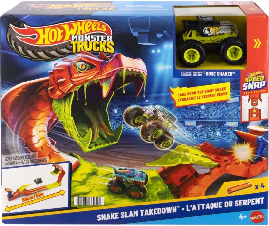 Hot Wheels Monster Trucks Πίστα-Επίθεση Φιδιού (JJN44) (1)