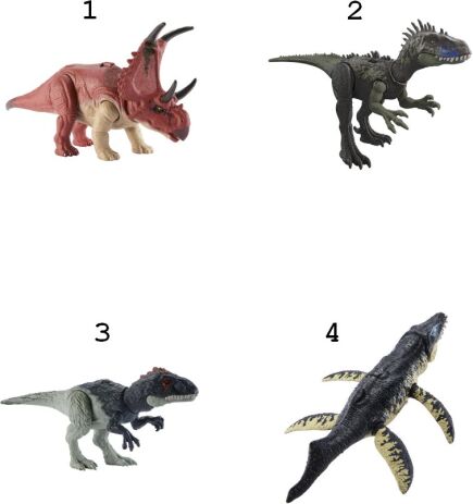 Jurassic World Movie Δεινόσαυρος Με Κινούμενα Μέλη-4 Σχέδια (HDX17) (1)