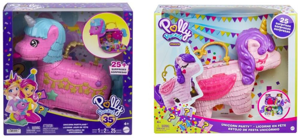 Polly Pocket Polly Μονόκερος Πινιάτα Έκπληξη Σετ-2 Σχέδια (GVL88) (2)