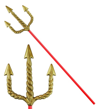 WM Τρίαινα Χρυσή Με Κόκκινο Κοντάρι 120cm (24221) (0)