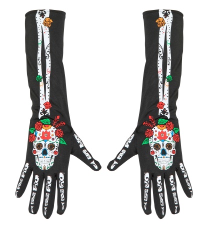 WM Γάντια Dia De Los Muertos 40cm (34279) (0)