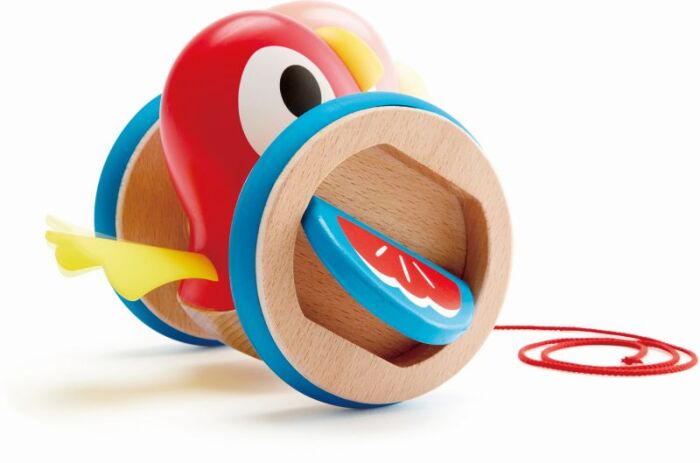 Hape Push & Pull Ξύλινο Συρόμενο Πουλάκι (E0360) (1)