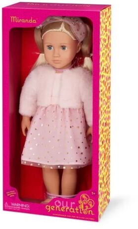 Our Generation Κούκλα Miranda With Pink Holiday Dress (BD31581Z) (1)