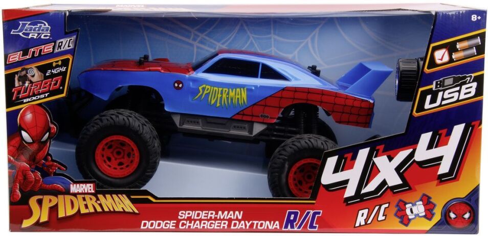 Jada Τηλεκατευθυνόμενο Spiderman 1969 Dodge Charger Daytona 45cm 1:12 (253229000) (1)