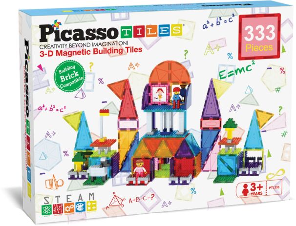 Picasso Tiles 3D Magnetic Building Tiles 333Τμχ (PTL333) (1)