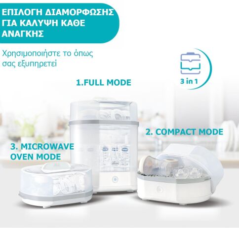 Chicco Ηλεκτρικός Αποστειρωτής 3 In 1 (D10-07391-10) (2)