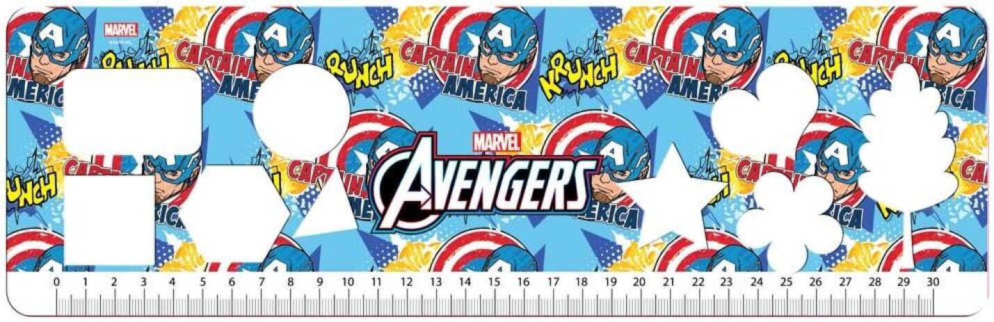 Captain America Μπλοκ Ζωγραφικής 23x33 40 Φύλλων Με Αυτοκόλλητα Στένσιλ-2 Σχέδια (000506305) (2)